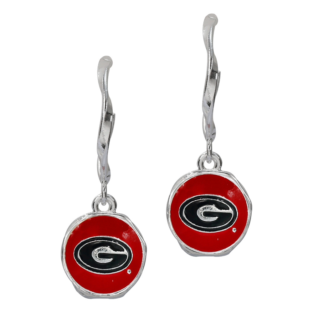 New Georgia Bulldogs Women's Easton Earrings, Silver Post, Stud Post, NCAA